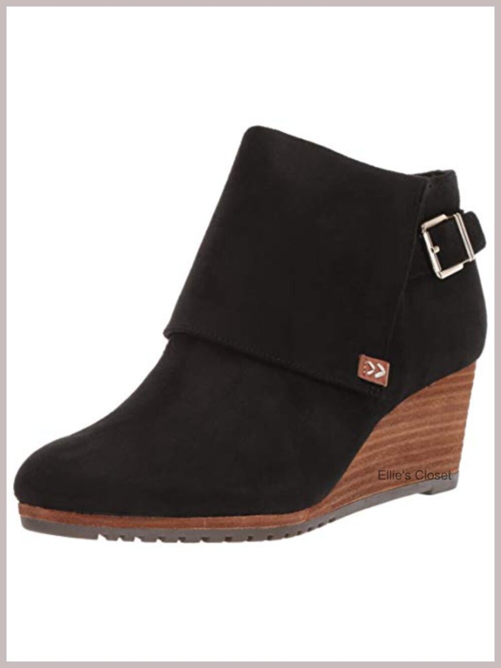 Womens Ankle Wedge Bootie Microfiber Round Toe Side Zip Comfort Insole